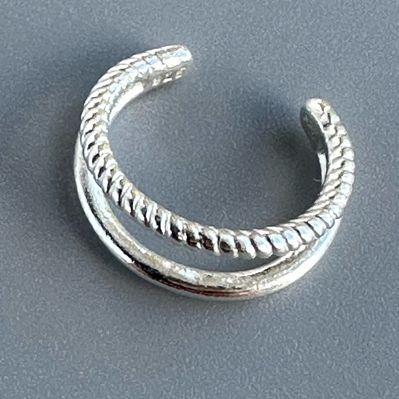 Sterling Silver Two Band Ear Cuff - Picture 3 of 7